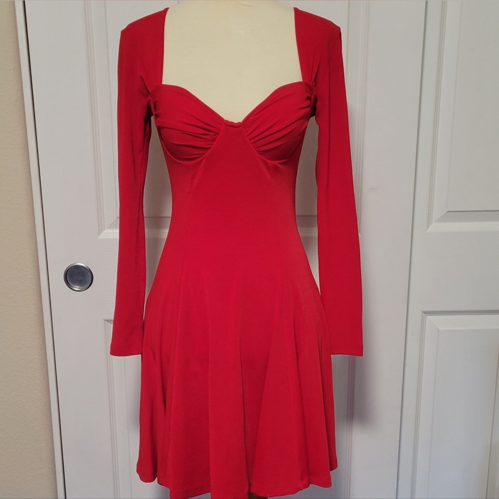 moda international red dress